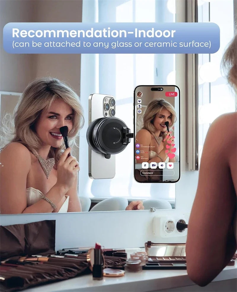 Car Mount Electric Vacuum Magnetic Holder Foldable Strong Suction Stand For Cell Phone For iphone 12 13 14 15 16 Live Streaming    Home Decor Supply | Online Retail | ShoreShopper.com
