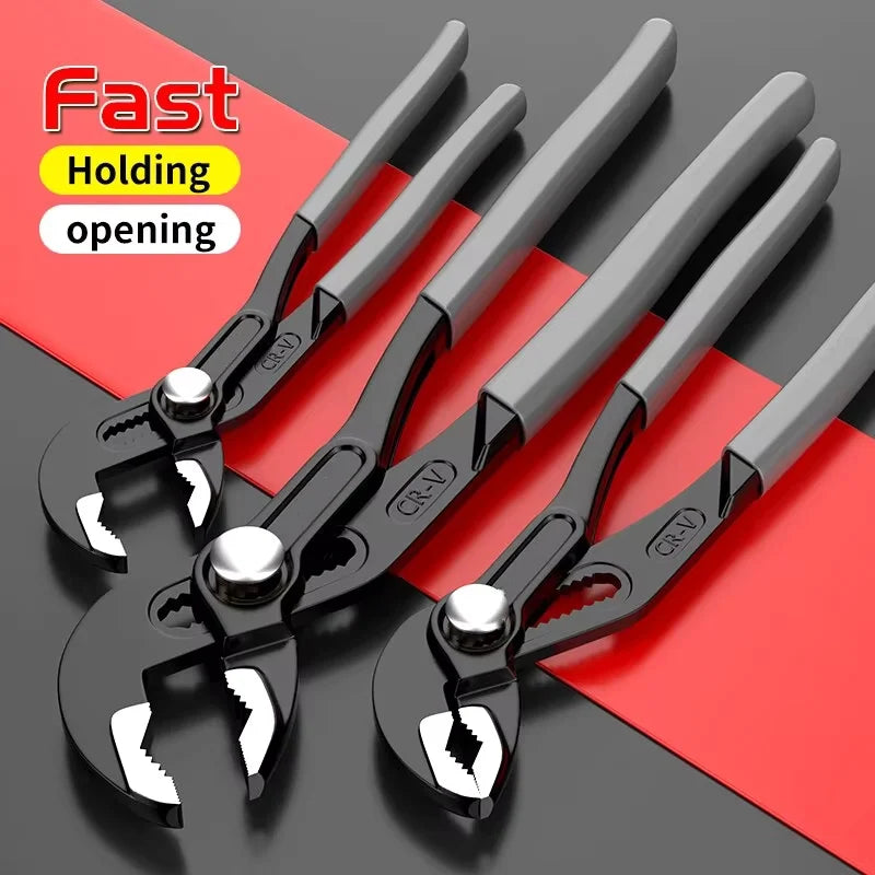 Water Pump Pliers Quick-Release Plumbing Pliers Pipe Wrench Adjustable Water Pipe Clamp Pliers Household Hand Tools Multi-functi    Home Decor Supply | Online Retail | ShoreShopper.com