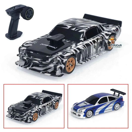RTR RC Dift Race Car 1/43 Scale 4WD Gyro Four-wheel Drive Radio Control High Speed Model 2.4G Racing Drifting Cars Gifts Toys