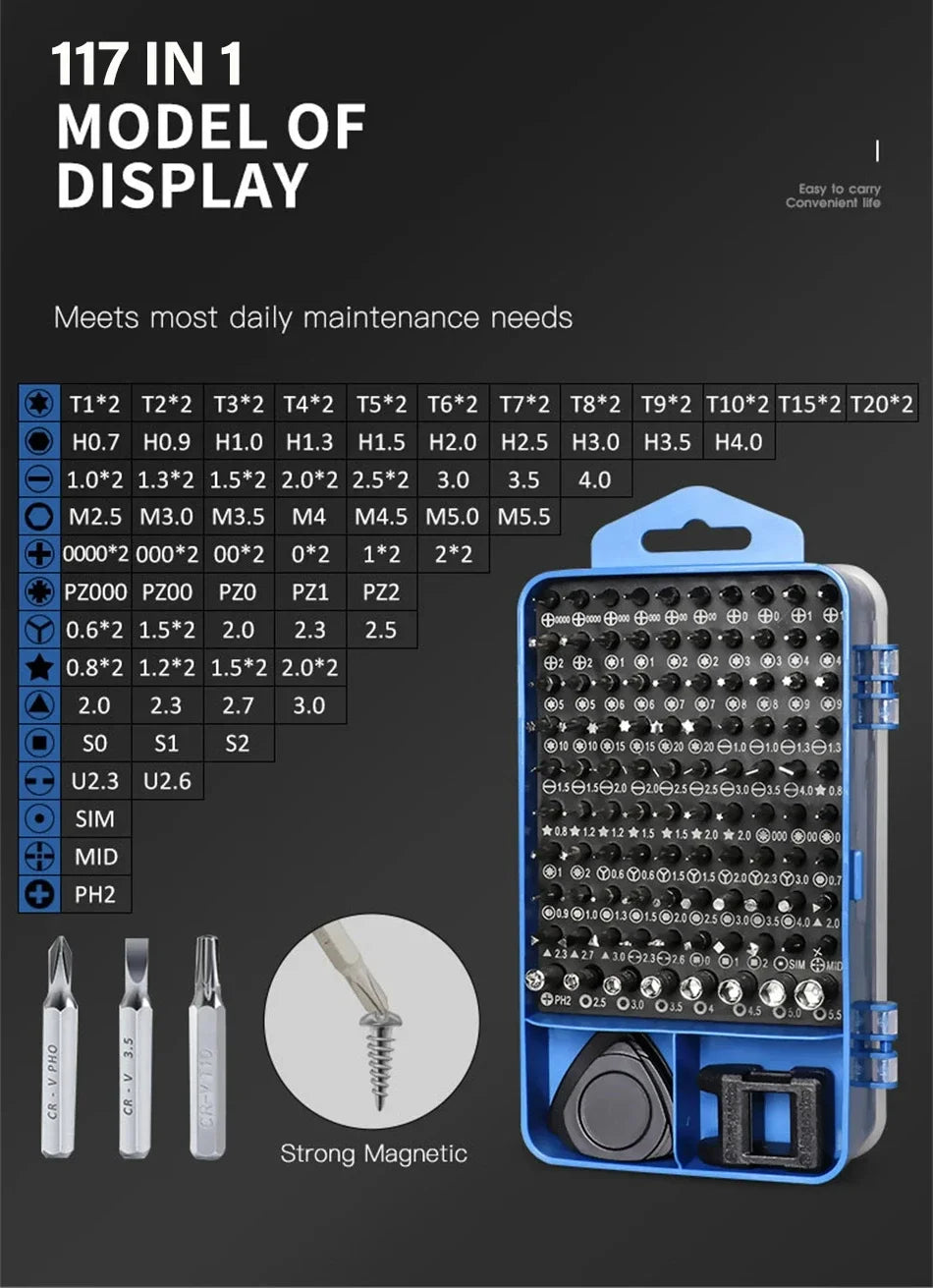 New 115 in 1 Professional Repair Tool Precision Screwdriver Set Magnetic Torx Hex Screw Driver Bits Kit for Xiaomi Mac PC iPhone    Home Decor Supply | Online Retail | ShoreShopper.com