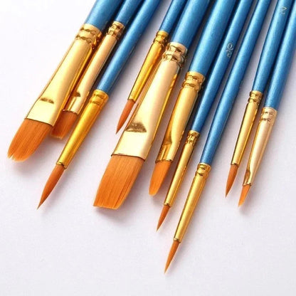 Arts Painting Set,10pcs Nylon Paint Brushes & 12 Colors Art Paint for Children Adults , Art Supplies    Home Decor Supply | Online Retail | ShoreShopper.com