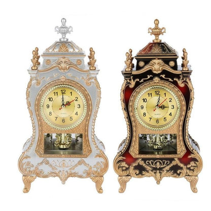 Desk Alarm Clock Vintage Clock Classical Royalty Sitting Room Desk Imperial Furnishing Creative Sit Pendulum Clock    Home Decor Supply | Online Retail | ShoreShopper.com