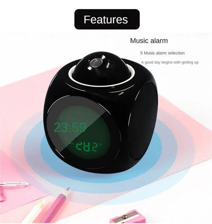 1PCProjection Alarm Clock Ceiling Display Snooze Desk Table Clock Voice Multifunction Digital Projection Clock Temperature Displ    Home Decor Supply | Online Retail | ShoreShopper.com