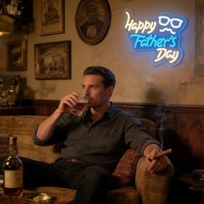 Happy Fathers Day LED Neon Sign Wall Art for Home Bar Party  Living Room Decor Fathers Day Gift Lighting Celebration Neon Light    Your Coastal Marketplace | Shoreshopper.com