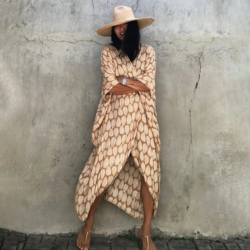 Beach Dress Tunic Cover up Embroidery Kaftan Saida de Praia Women Bikini Cover-up Pareo Sarong Beachwear    Your Coastal Marketplace | Shoreshopper.com