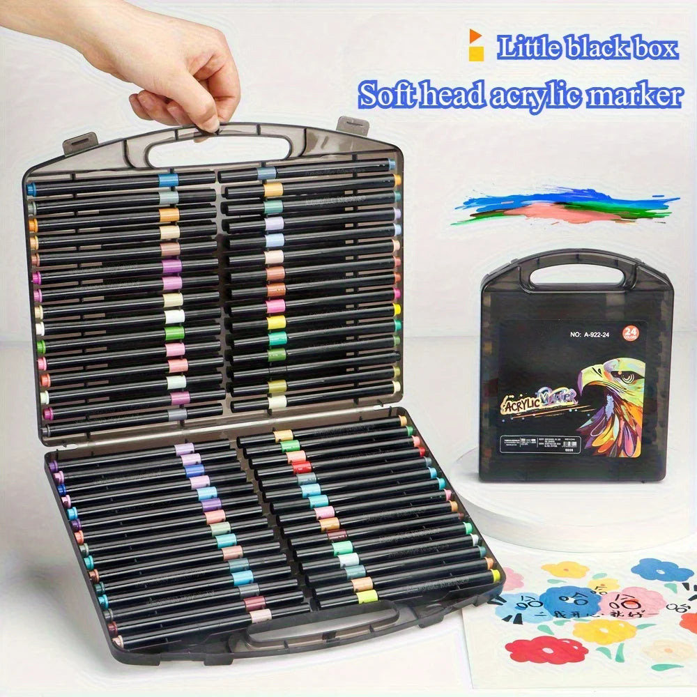 12/24/36/48 Colors Art Acrylic Markers Waterproof For Painting Wood Stone DIY Student Gift Art Stationery School Supplies    Home Decor Supply | Online Retail | ShoreShopper.com