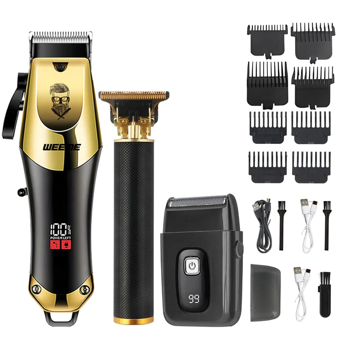 Adjustable Hair Trimmer T9 Vintage Hair Clipper Electric Beard Trimmer Hair Length Adjustable Haircut Machine Kit Boyfriend Gift - ShoreCo.Shop