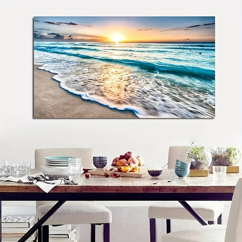 Beach Sunset Wall Art Posters Large Landscape Canvas Painting Print Nordic Wall Decoration Picture For Home Decor    Your Coastal Marketplace | Shoreshopper.com