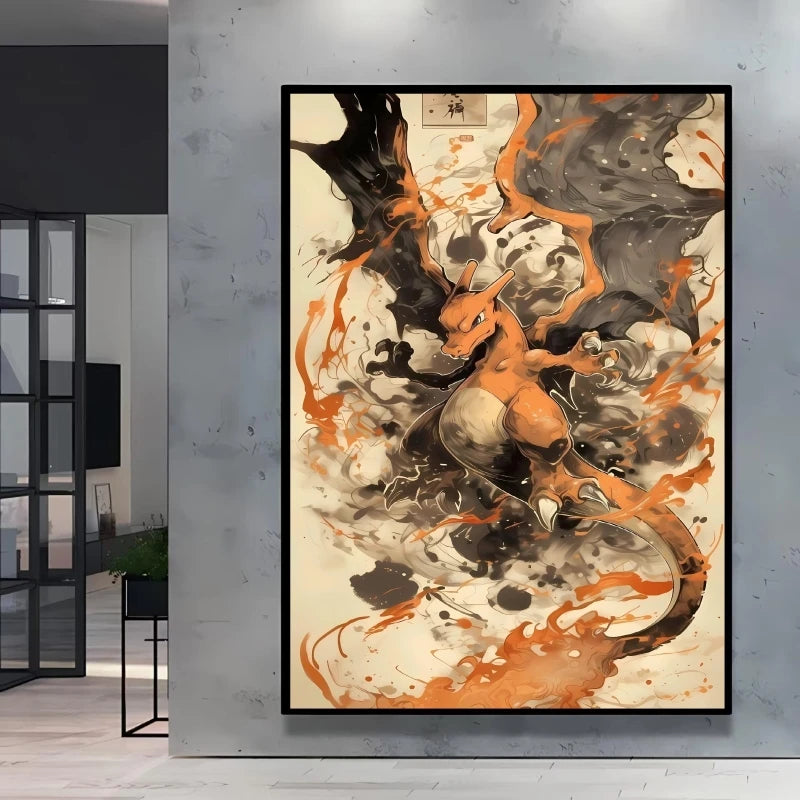 High Quality Pokemon Arcanine Pikachu Wall Painting with Unique Designs and Gorgeous Colors Adding A Touch of Brightness To Wall    Home Decor Supply | Online Retail | ShoreShopper.com