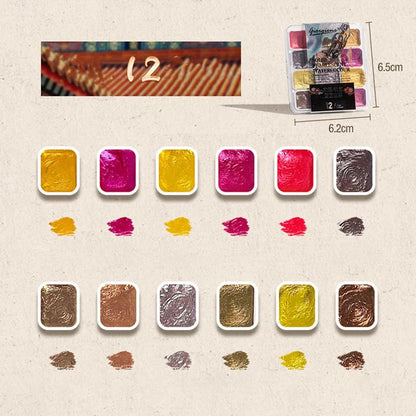 12/24/35/48Color Pearlescent Solid Watercolor Paint Multifunctional Painting Tool Set Painting Paint DIY Watercolor Sets    Home Decor Supply | Online Retail | ShoreShopper.com
