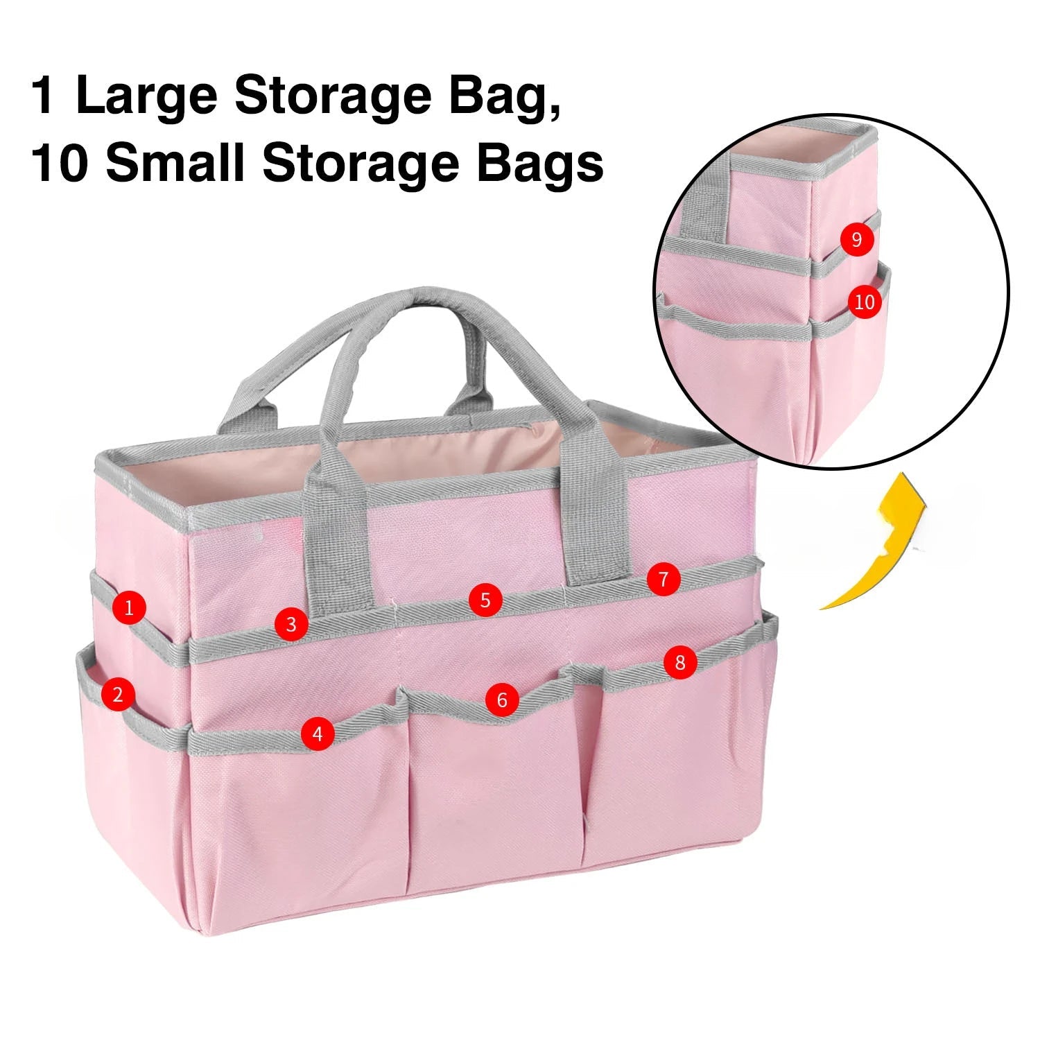 Art Supplies Teacher Portable Storage Bag, Gardening and Trimming Tool Bag, Craft Work Storage Bag, Portable Foldable Tote Pouch    Home Decor Supply | Online Retail | ShoreShopper.com