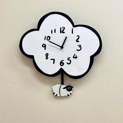Cartoon Silent Swinging Wall Clock - Cute Home Decor for Living Room Bedroom - Room Decoration Silent Wall Clock    Home Decor Supply | Online Retail | ShoreShopper.com