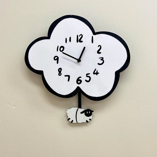 Cartoon Silent Swinging Wall Clock - Cute Home Decor for Living Room Bedroom - Room Decoration Silent Wall Clock    Home Decor Supply | Online Retail | ShoreShopper.com