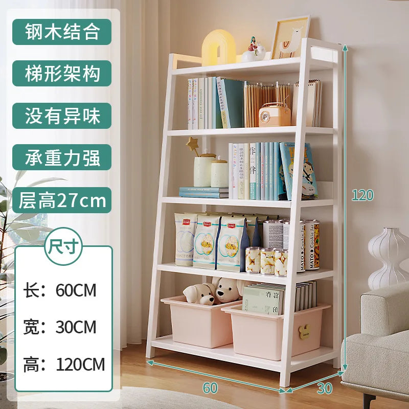 Household Multi-layer Wrought Iron Shelves Ins Wind Simple Floor Storage Display Cabinet Trapezoidal Shelf Bookshelf    Home Decor Supply | Online Retail | ShoreShopper.com