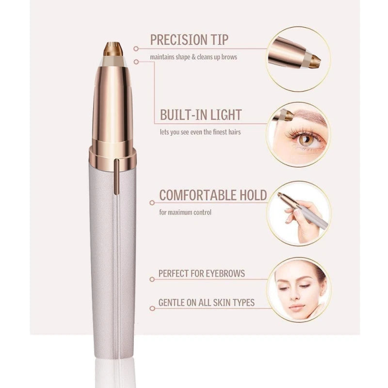 Electric Eyebrow Trimmer USB Charger Security Hair Removal Eye Brow Epilator Shaper Shaver Painless Razor Facial Hair Remover - ShoreCo.Shop