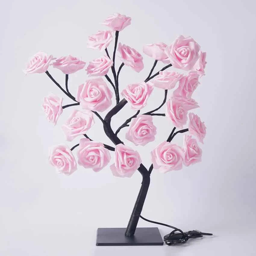 36LED/108LED Table Lamp, Rose Light String, Tree Night Lights, USB Powered Lighting, for Girls Lover Party Camping Summer  Decor