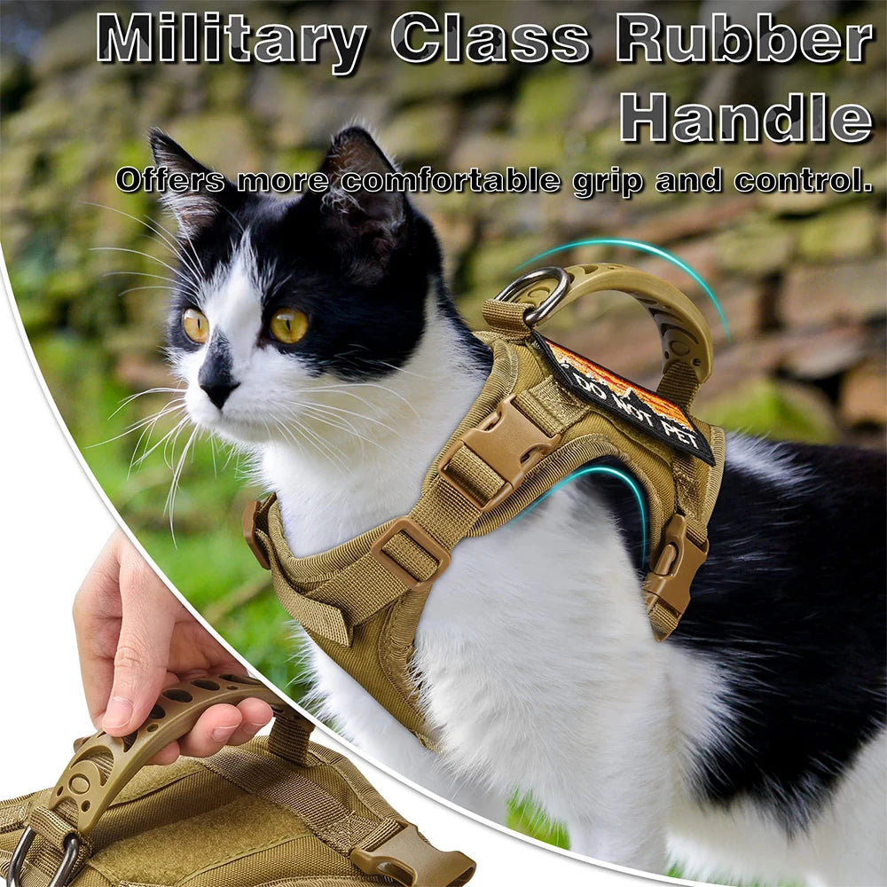 Tactical Cat Harness Adjustable Puppy Vest For Military Small Dogs Harnesses withControl Handle Walking Training Cat Accessories    Home Decor Supply | Online Retail | ShoreShopper.com
