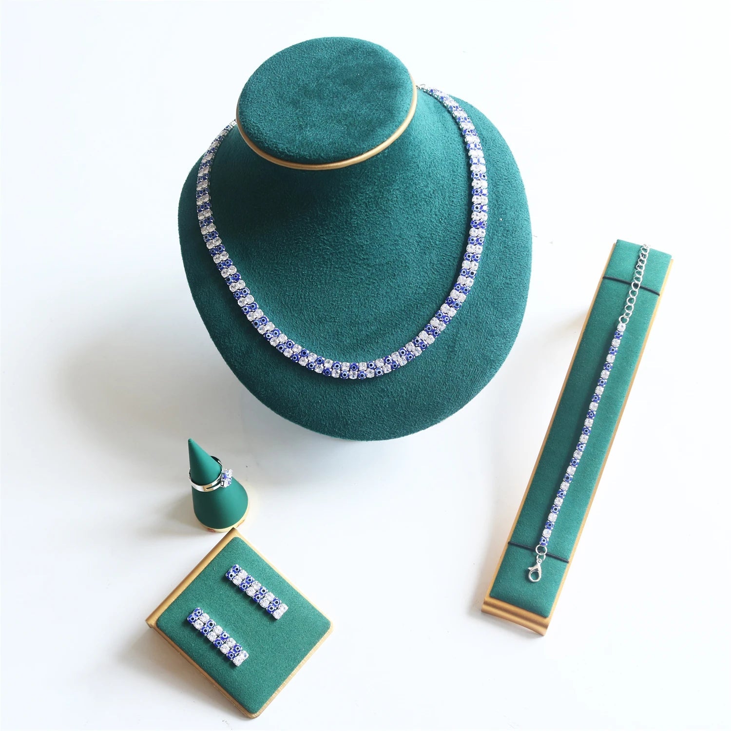 European Bridal Wedding Jewelry High Quality Earrings, Necklace, Bracelet Set, Evening Dress, Hundred Matching Accessories    Home Decor Supply | Online Retail | ShoreShopper.com