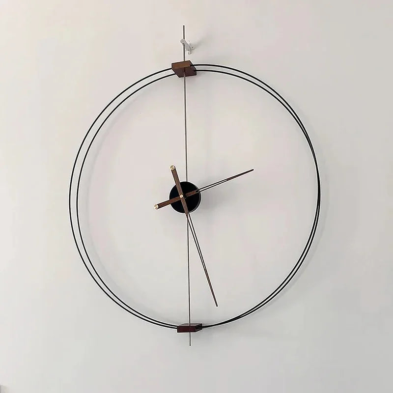 Spanish Minimalist Wall Clock Creative Luxury Living Room Art Clocks Solid Wood Pointer Large Wall Clock Silent Movement Clocks    Home Decor Supply | Online Retail | ShoreShopper.com