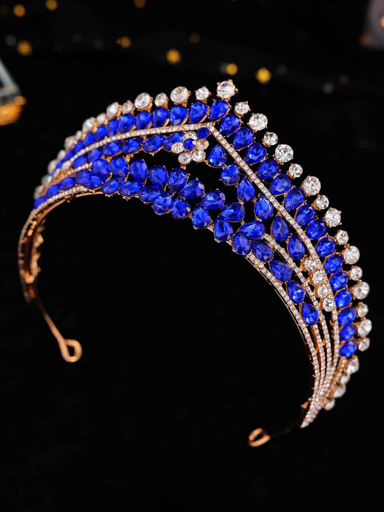 Bridal Headwear Diamond Crown Wedding Banquet Accessories Headwear Luxury and Elegant Crown