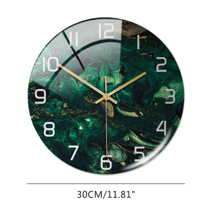Black Gold Marble Metal Needle Modern Acrylic Round Clock 12"    Home Decor Supply | Online Retail | ShoreShopper.com