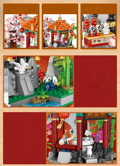 LOZ 1923 Street View Lantern Festival Pavilion Building Block Set - ShoreCo.Shop