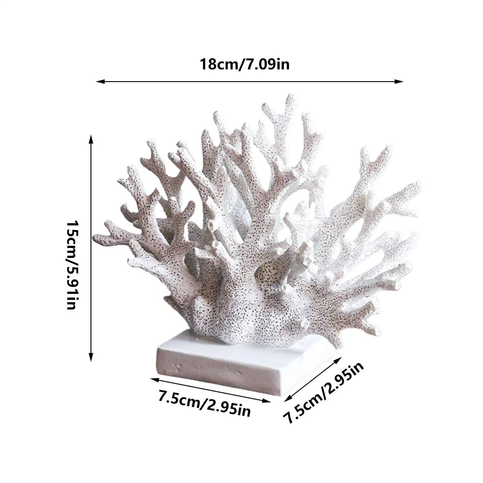 Realistic Coral Resin Statue Sea Themed Coastal Home Decor for Living Room Entrance, Nautical Wine Cabinet Courtyard Decor    Your Coastal Marketplace | Shoreshopper.com