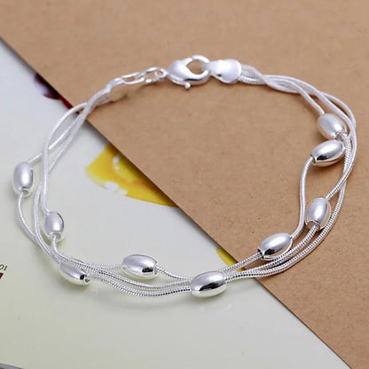 Fashion Design Product Beautiful 925 Sterling Silver Jewelry High Quality Bracelet Bead Chain Women Lady Wedding With    Home Decor Supply | Online Retail | ShoreShopper.com