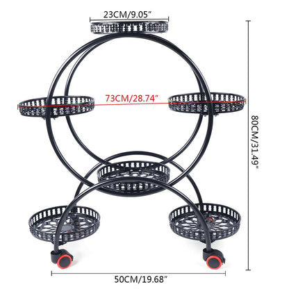 Metal Plant Stands 6 Pots Plants Flower Stand for Patio Garden Living Room Corner Balcony Bedroom Black / White    Home Decor Supply | Online Retail | ShoreShopper.com