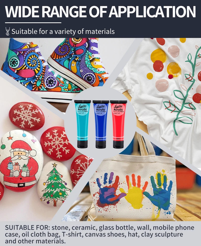 30ml Acrylic Paint for Wall Painting Waterproof And Sun Resistant Art Student Painting Materials Textile DIY Graffiti    Home Decor Supply | Online Retail | ShoreShopper.com