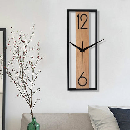 Rectangular wood grain wall clock for quiet decoration in homes and offices used in living rooms bedrooms and dining rooms    Home Decor Supply | Online Retail | ShoreShopper.com