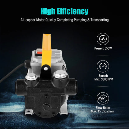 16GPM Commercial Electric Oil Pump Self Priming Transfer Fuel 60L/Min 110V 550W 30*20*20cm/ 11.8*7.9*7.9 In    Home Decor Supply | Online Retail | ShoreShopper.com