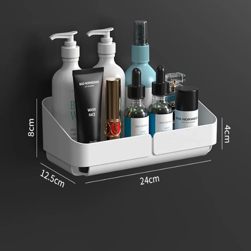 Bathroom  Kitchen Convenience Rack Shelf Makeup Storage Organizer Shower Shelf Cosmetics Shampoo Rack  Wall Spice No Drilling    Home Decor Supply | Online Retail | ShoreShopper.com