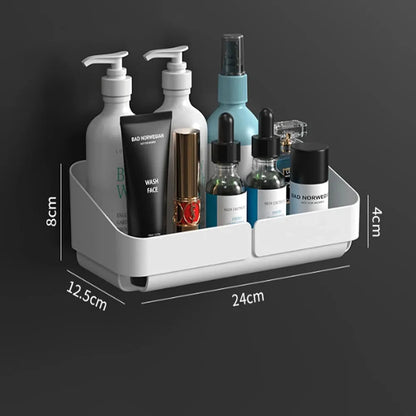 Bathroom  Kitchen Convenience Rack Shelf Makeup Storage Organizer Shower Shelf Cosmetics Shampoo Rack  Wall Spice No Drilling    Home Decor Supply | Online Retail | ShoreShopper.com