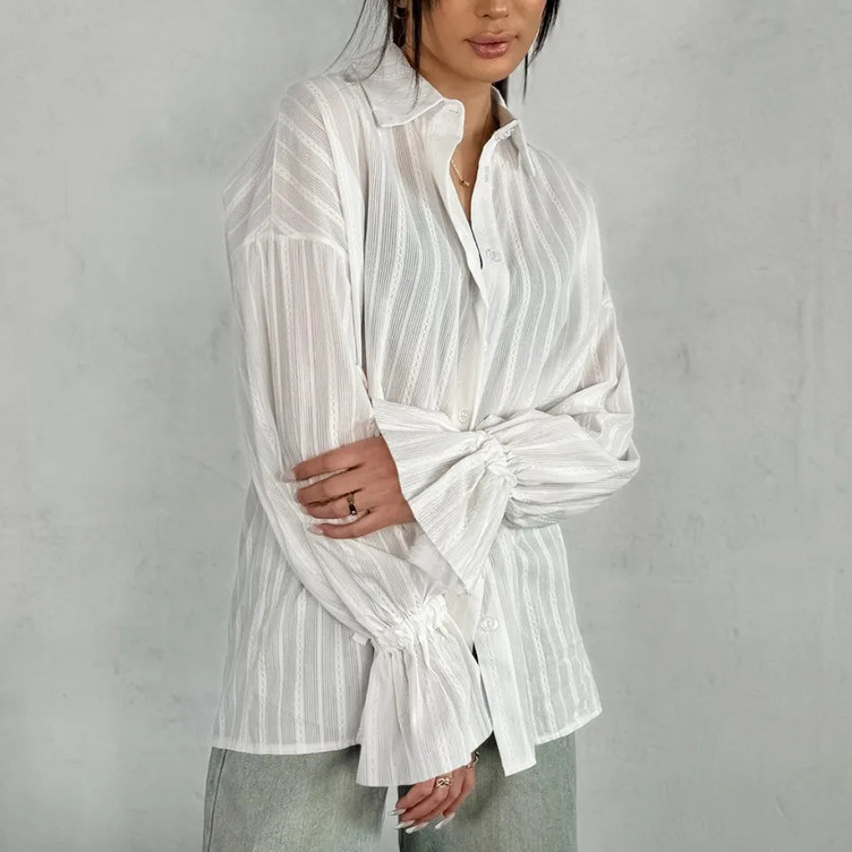 New Fashion White Shirts Women Long Sleeve Oversize Blouse New Spring Summer Basic Tops Cotton Chic Shirt for Women 100% Cotton    Your Coastal Marketplace | Shoreshopper.com
