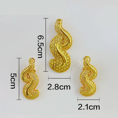 Dubai Golden Jewelry Sets for Women Luxury Italian Bridal Necklace Pendant Earrings Wedding Party Accessories Lady Gifts    Home Decor Supply | Online Retail | ShoreShopper.com