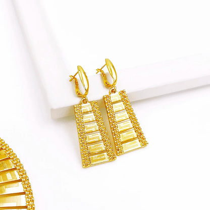 Dubai Jewelry Set Women Luxury Design High-end Gold Plated Necklace Bangle Earring Ring Daily Wear Accessory Ideal Gift    Home Decor Supply | Online Retail | ShoreShopper.com