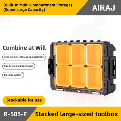 AIRAJ MultiFunctional Tier Stackable Rolling Plastic Portable Folding Tool Storage Box , Suitable for Garage Storage    Home Decor Supply | Online Retail | ShoreShopper.com