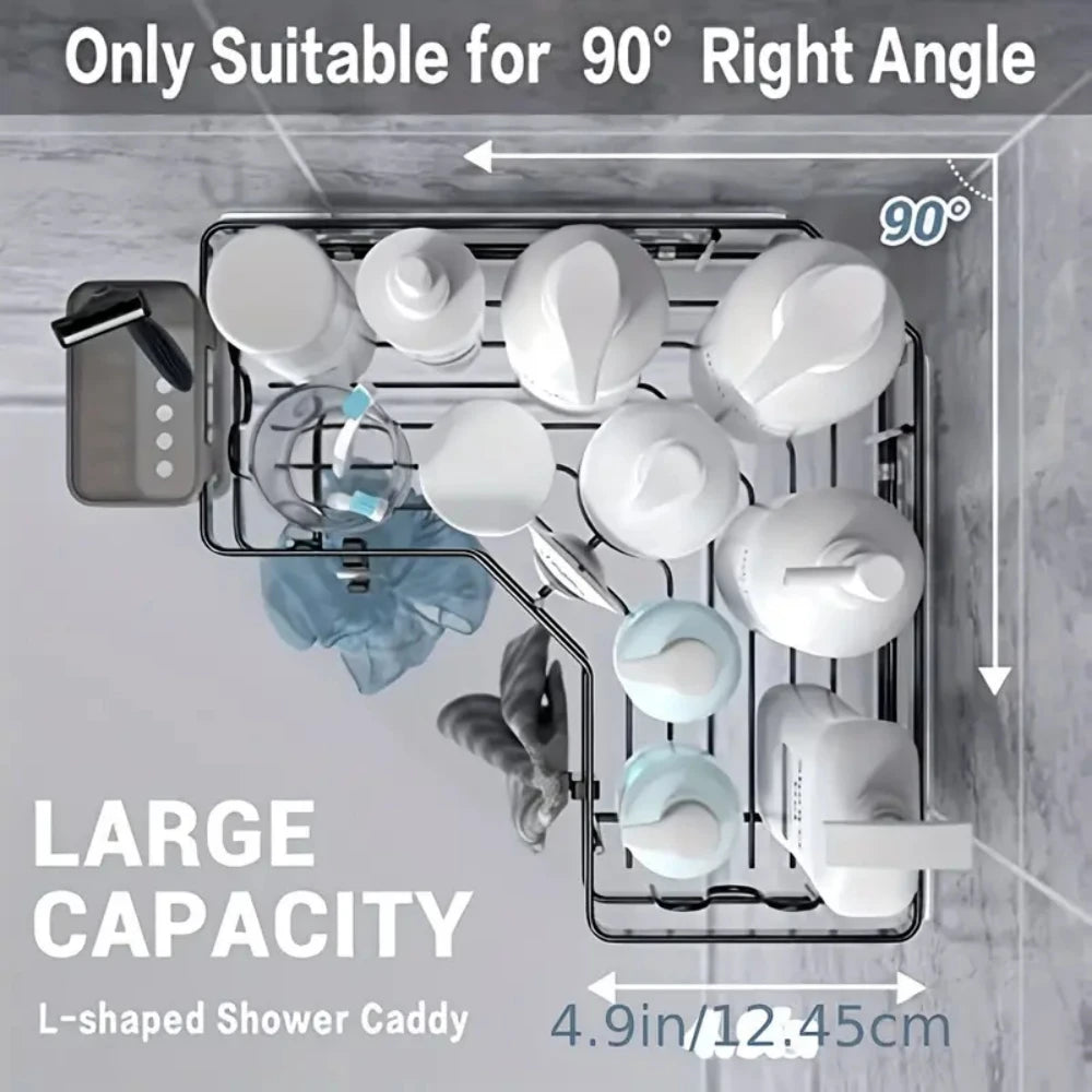 No Drilling Stainless Steel Triangle Double Layer Shelf for Bathroom Balcony Kitchen Corner Storage Space Saving Durable Design    Home Decor Supply | Online Retail | ShoreShopper.com