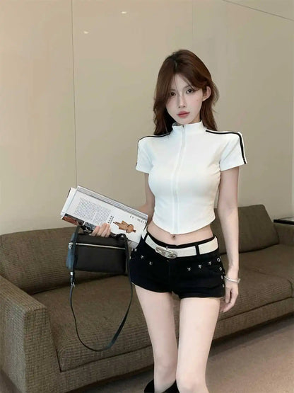Short-sleeved T Shirt For Women Sweet And Spicy Pure Desire Design Sense Slim And Slimming T-shirt    Your Coastal Marketplace | Shoreshopper.com