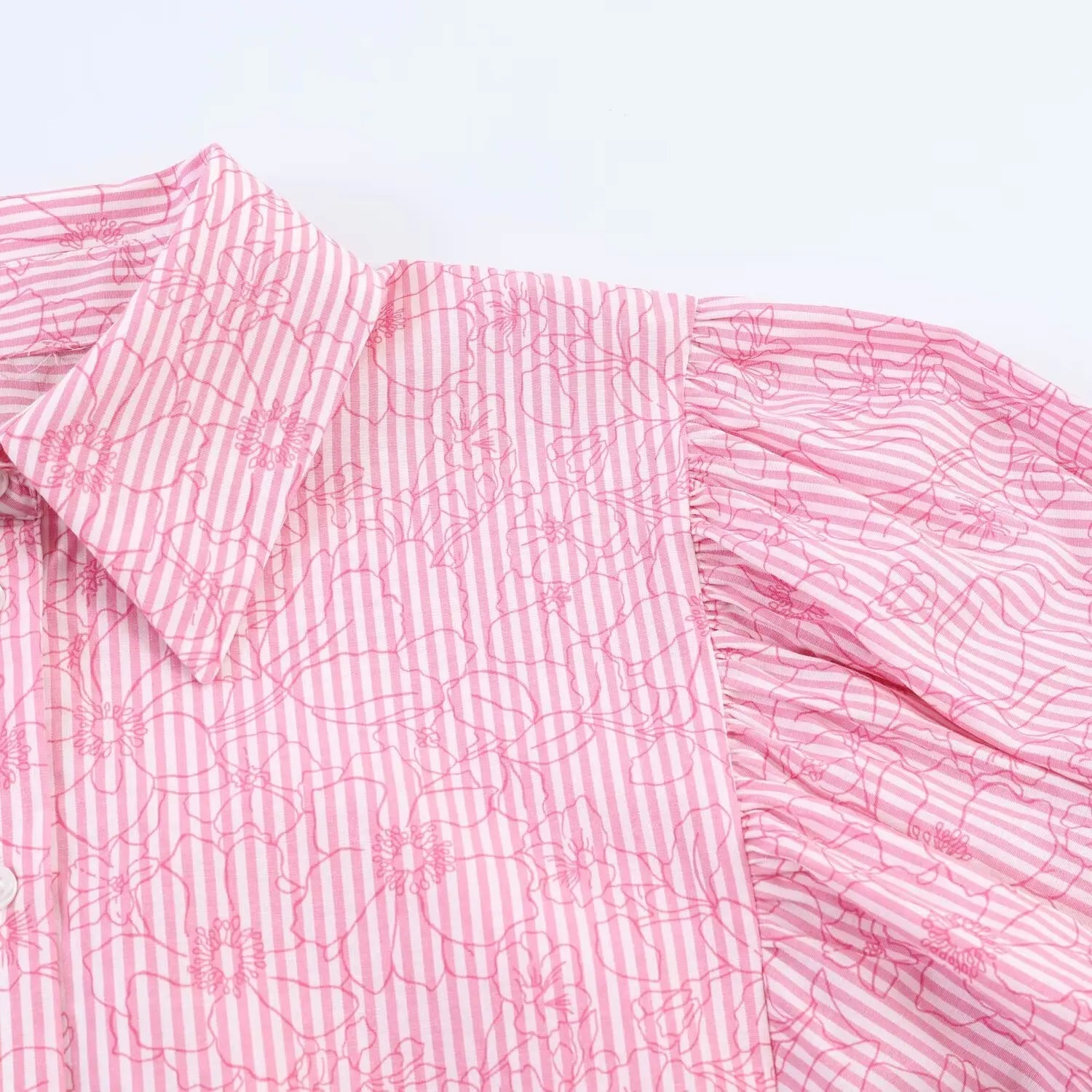 Women's Shirts Spring Summer  Female Lapel Print Striped Shirt Lady Elegant Blouses Casual Temperament Chic Ladies Tops Mujer    Your Coastal Marketplace | Shoreshopper.com