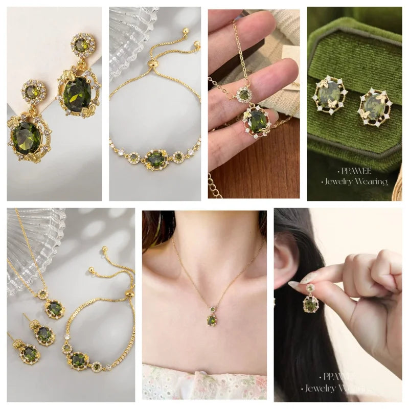 The three-piece set of gold-plated necklace, earrings and bracelet is an elegant wedding and party accessory for women.    Home Decor Supply | Online Retail | ShoreShopper.com