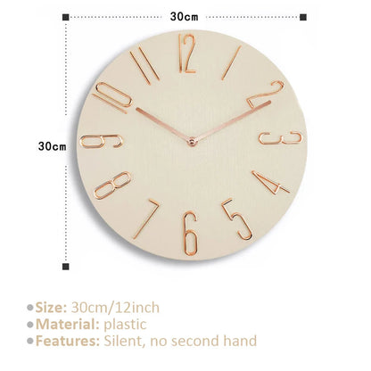 Nordic Style Home Wall Clock No Second Hand Simple Quartz 30"    Home Decor Supply | Online Retail | ShoreShopper.com
