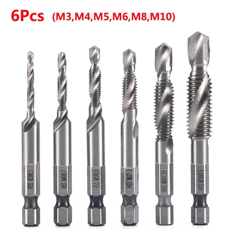 LiYu Shank Titanium Plated HSS Screw Thread Metric Tap Drill Bits Screw Machine Compound Tap M3 M4 M5 M6 M8 M10 Hand Tools    Home Decor Supply | Online Retail | ShoreShopper.com