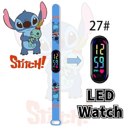 Disney Stitch Digital Kids' Watches Anime Figures LED Luminous Watch Touch Waterproof Electronic Sports Watch Kids Birthday Gift    Home Decor Supply | Online Retail | ShoreShopper.com