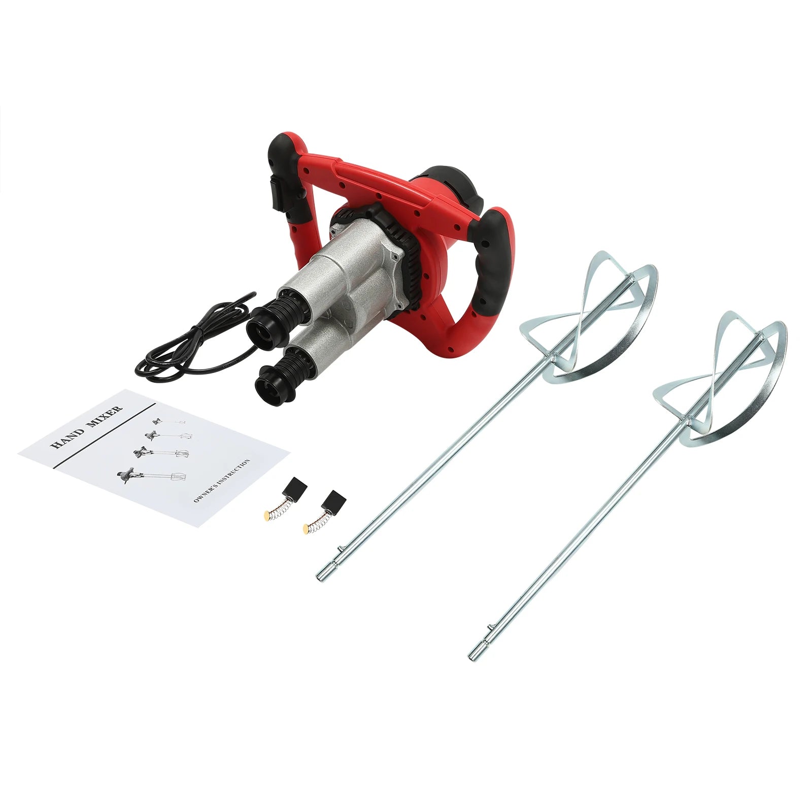 2 Paddle Cement Mixer Mortar Stirrer Concrete Paint Mortar Hand Mixer 6  Speeds Optional Red 1800W / Green 2800W    Home Decor Supply | Online Retail | ShoreShopper.com