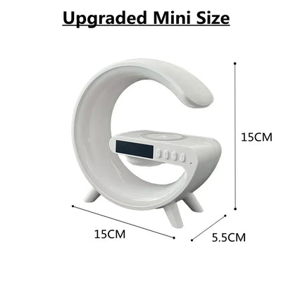 Multifunction RGB Light Bluetooth Speaker Alarm Clock 15W Wireless Charger Stand Pad For iPhone Samsung Fast Charging Station - ShoreCo.Shop