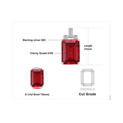 JewelryPalace 9ct Created Red Ruby 925 Sterling Silver Pendant Necklace for Women Engagement Party Jewelry Fashion Gift No Chain    Home Decor Supply | Online Retail | ShoreShopper.com