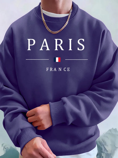 Paris France Flag Printing Men'S Hoodies Autumn Oversize Sweatshirt Hip Hop Crewneck Fleece Warm Streetwear Street Men Clothes    Home Decor Supply | Online Retail | ShoreShopper.com