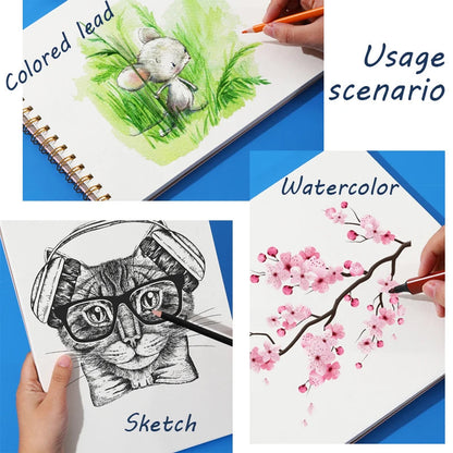 A4 Sketchbook 160 GSM 60 Sheets Drawing Paper Art Book for Artist Watercolor Oil Painting Stationery Students School Supplies    Home Decor Supply | Online Retail | ShoreShopper.com